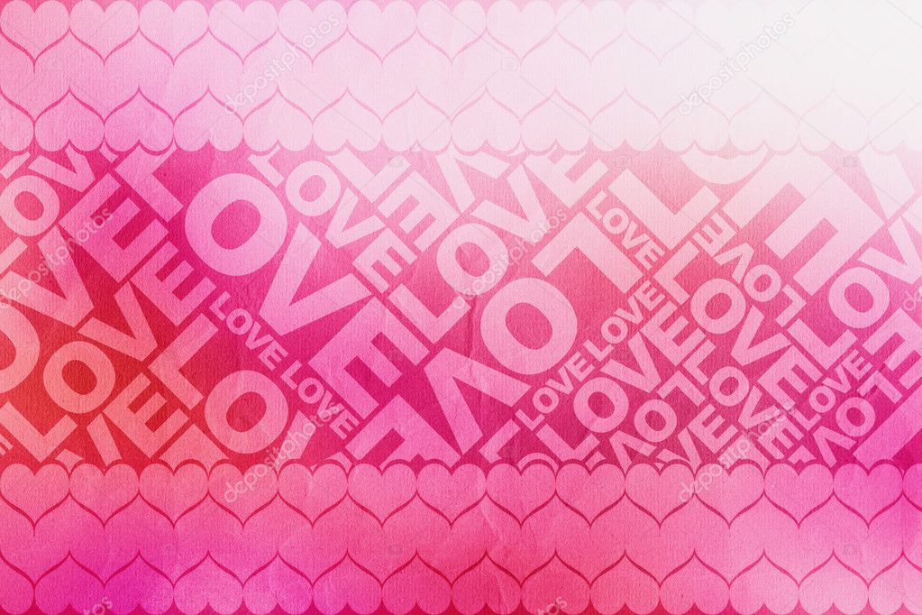 Love Valentine's Day Typographic Texture