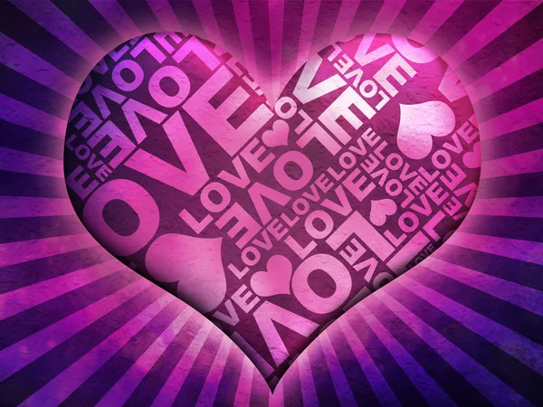 Liebe Valentinstag typographische Textur — Stockfoto