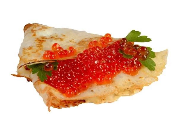 Mersin balığı havyar ile gözleme