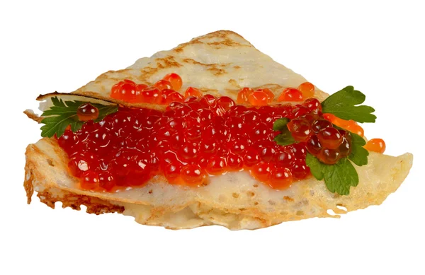 Mersin balığı havyar ile gözleme