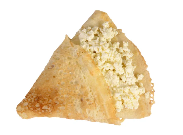 Naleśnik z serem wiejskim — Zdjęcie stockowe