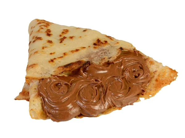 Pannkaka med choklad pasta — Stockfoto