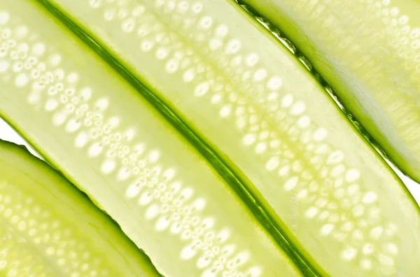 Cucumber slices on a light background. — Stock Photo, Image