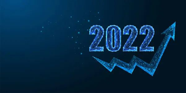 Abstract 2022 New Year Business Development Strategu Konzept digitale Web-Banner-Vorlage — Stockvektor