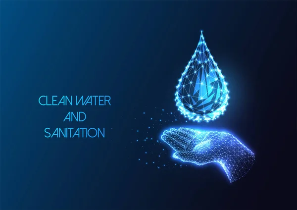 Água Limpa Saneamento Como Parte Dos Objetivos Desenvolvimento Sustentável Com — Vetor de Stock