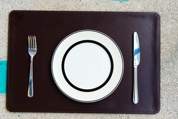 Cena con forchetta e coltello — Foto Stock