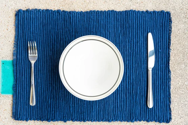 晚餐用刀和叉设置 — 图库照片