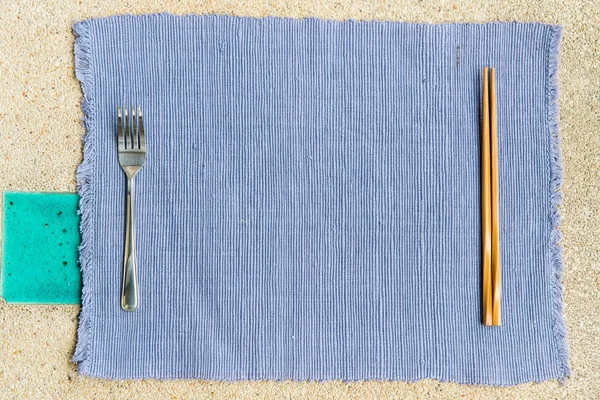 Dîner général et déjeuner avec bâton de côtelette — Photo