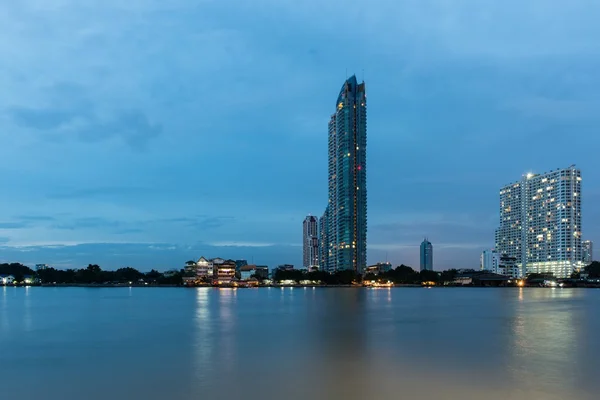 Bangkok stad scape, tas på twilight — Stockfoto