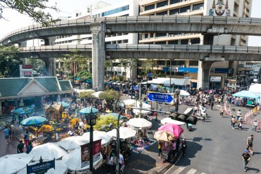 Bangkok - 2 Şubat: kalabalık bir Tayland'ın protesto