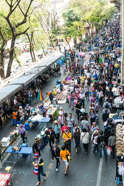 Bangkok - 2 Şubat: kalabalık bir Tayland'ın protesto — Stok fotoğraf