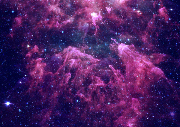 Звездное поле в космосе и туманности