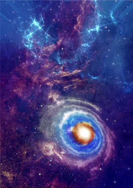 Far away spiral galaxy — Stock Photo, Image