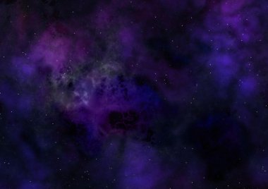 Uzayda bir yıldız alanı ve bir nebula