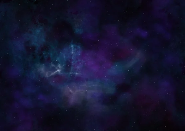 宇宙の星のフィールドと星雲 — ストック写真