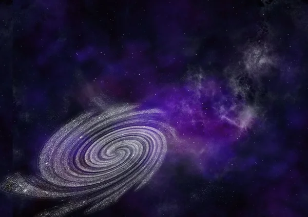 Far away spiral galaxy — Stock Photo, Image