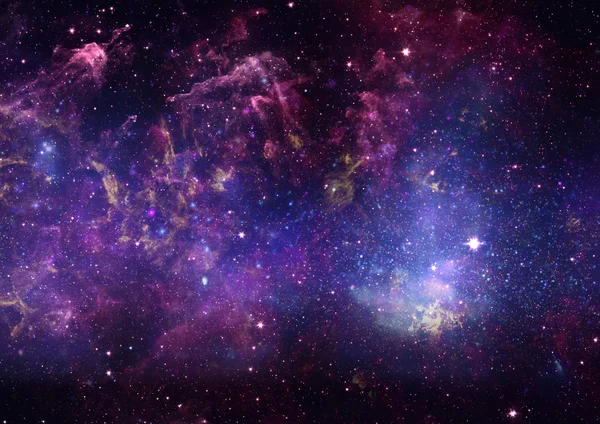 Uzayda bir yıldız alanı ve bir nebula
