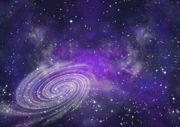 遠くの渦巻銀河 — ストック写真