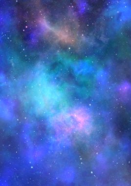 Sonsuz bir yıldız alanının küçük bir parçası