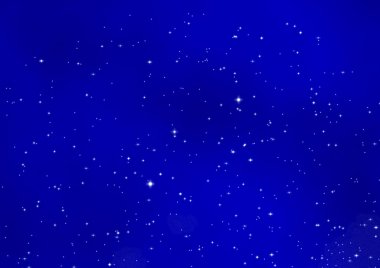 Uzayda bir yıldız alanı ve bir nebula