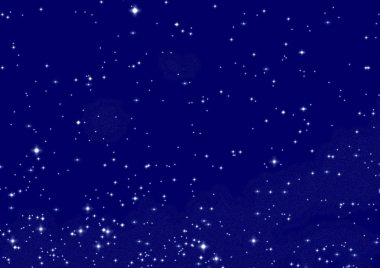 Uzayda bir yıldız alanı ve bir nebula