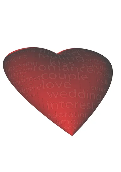 A heart shape and words — Stock Photo, Image