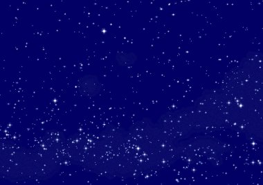 Uzayda bir yıldız alanı ve bir nebula