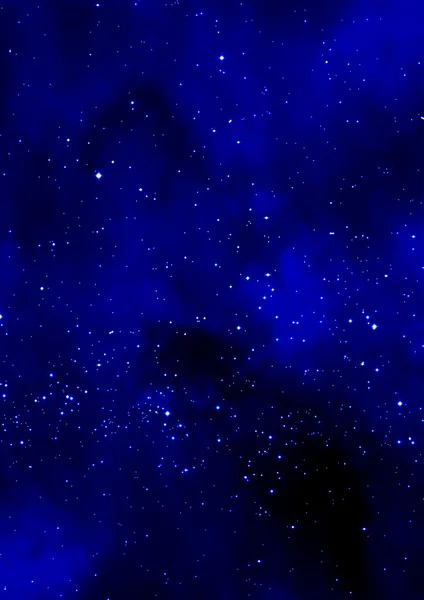 Uzayda bir yıldız alanı ve bir nebula