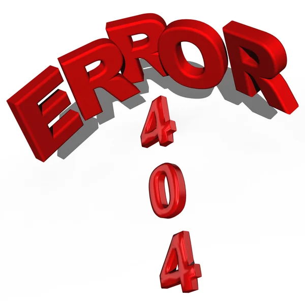 Error de inscripción tridimensional 404 — Foto de Stock