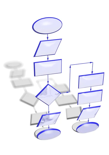 Schema del diagramma di flusso vuoto — Foto Stock