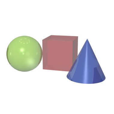 renkli geometrik şekiller