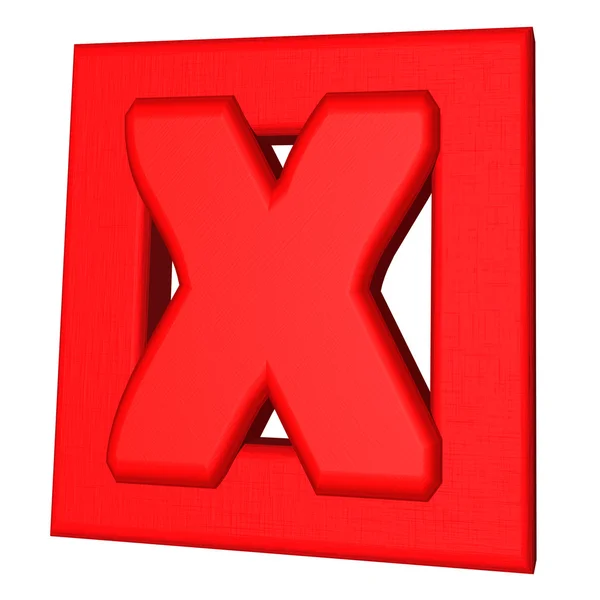 Cruz roja marca 3D — Foto de Stock