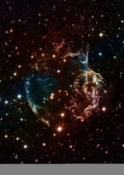 Campo stellare nello spazio e nebulose — Foto Stock