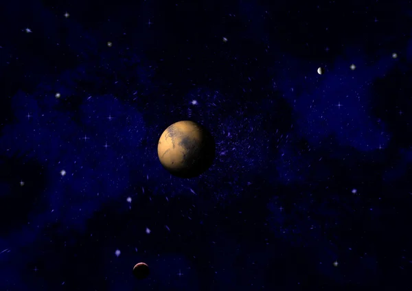 우주에서 멀리 떨어진 행성들 — 스톡 사진