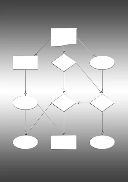 Schema del diagramma di flusso vuoto — Foto Stock