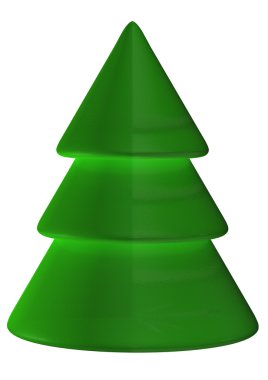 Beyaz bir arka plan üzerinde izole çam ağacı.