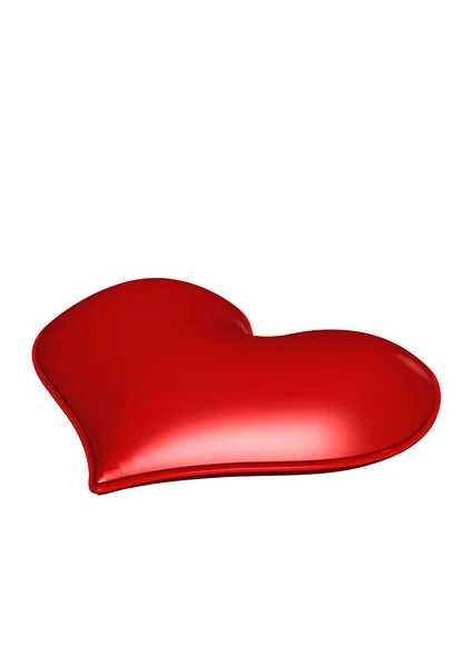 Red valentine heart. 3D render. — Stock Photo, Image
