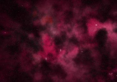 Uzayda bir yıldız alanı ve bir nebula