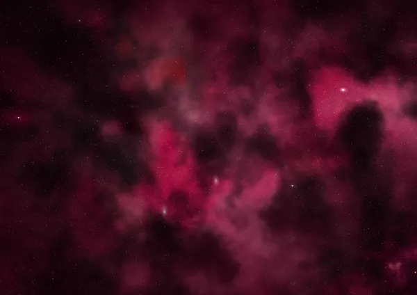 Campo estelar no espaço e uma nebulosa — Fotografia de Stock