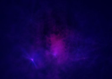 Uzayda bir yıldız alanı ve bir nebula