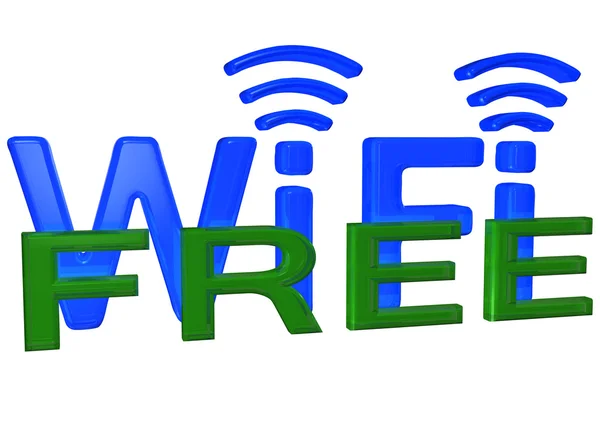 Sign of a free wireless communication — Stock Photo, Image