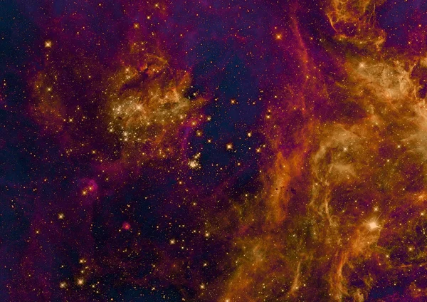 Campo estelar en el espacio y una nebulosa —  Fotos de Stock