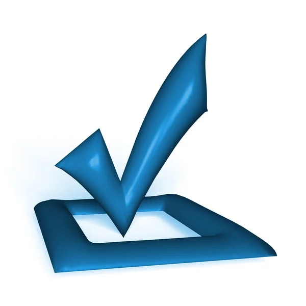 Checkbox 3D — Stock Photo, Image