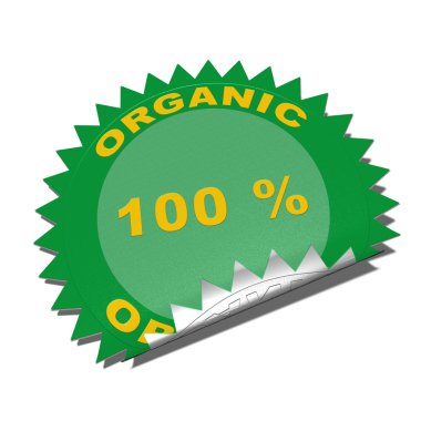 organik ürün rozeti.