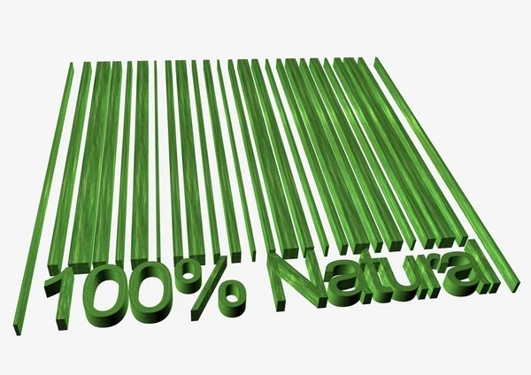 100 percent Natural barcodes — Stock Photo, Image