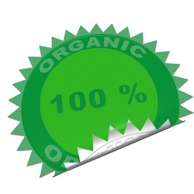 organik ürün rozeti.