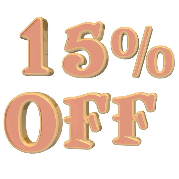 Inscription 15 percent off — Stock Photo, Image