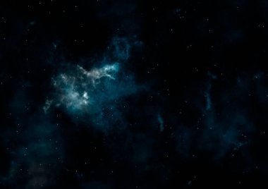 uzaya karşı parlayan nebula ve yıldız alanı