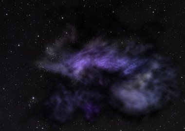 Uzayda bir yıldız alanı bir nebula ve gaz yoğunluğu. Bu görüntünün elementleri NASA tarafından desteklenmektedir .