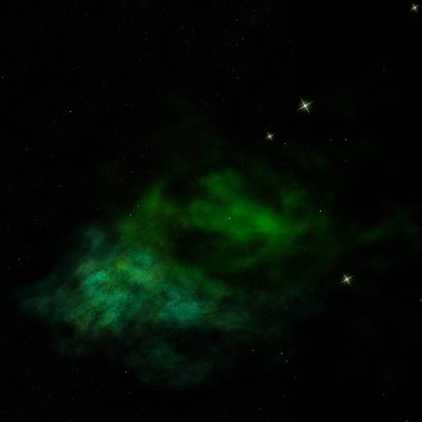 Uzayda bir yıldız alanı bir nebula ve gaz yoğunluğu. Bu görüntünün elementleri NASA tarafından desteklenmektedir .